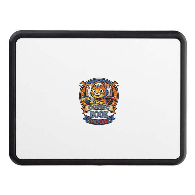 Comic Book Cat Cat Mom Gift Idea - Comic Book Cat  Hitch Cover (Front)