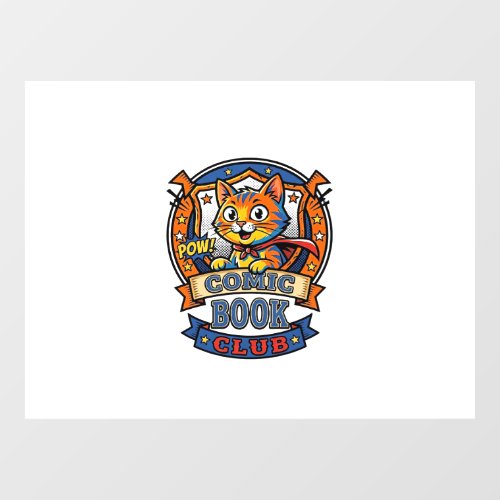 Comic Book Cat Cat Mom Gift Idea - Comic Book Cat Window Cling