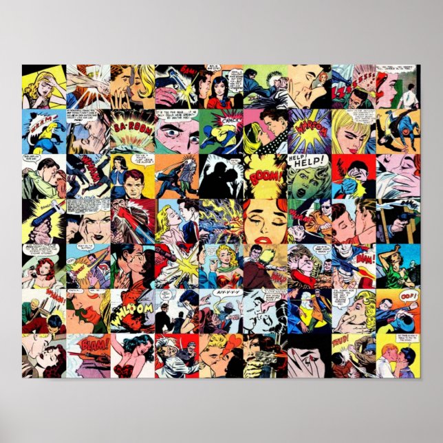 Comic Book Collage Poster (Front)