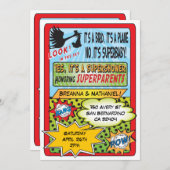 Comic Book Couples Baby Shower Invitations (Front/Back)
