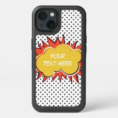 Comic Book Explosion Custom Text Bubble iPhone 13 Case