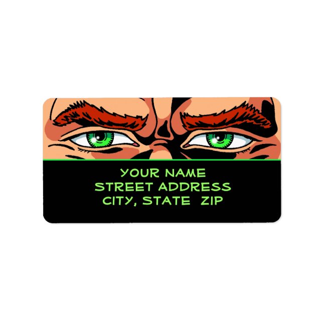 Comic Book Eyes Address Labels (Front)