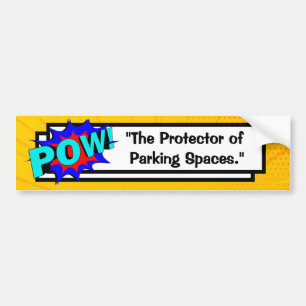 Comic book funny personalized slogan trendy  bumper sticker