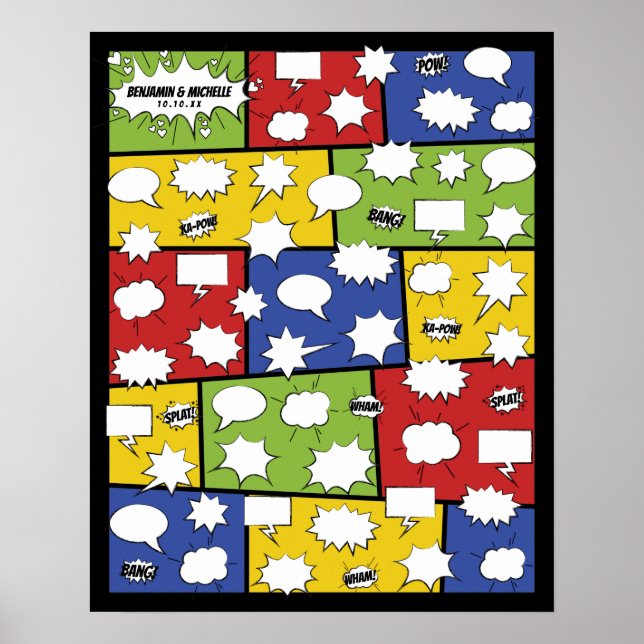 Comic Book Guest Book Poster - 50 Signatures (Front)