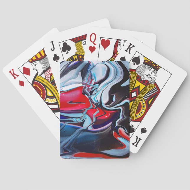 Comic book inspired playing cards (Back)