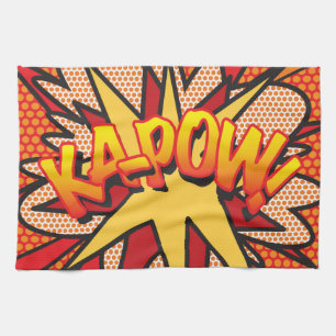 Comic Book KA-POW Fun Modern Typography Towel