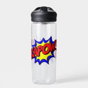 Comic Book Kapow! Water Bottle by DippyDoodle at Zazzle