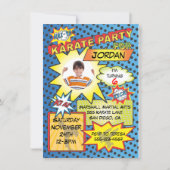 Comic Book Karate Party Invitation (Front)