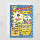 Comic Book Karate Party Invitation