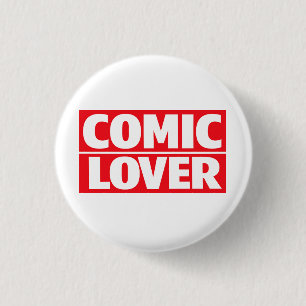 Comic Book Lover Bold Design Button