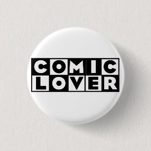 Comic Book Lover Bold Design Button