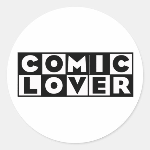 Comic Book Lover Bold Design Classic Round Sticker