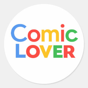 Comic Book Lover Bold Design Classic Round Sticker