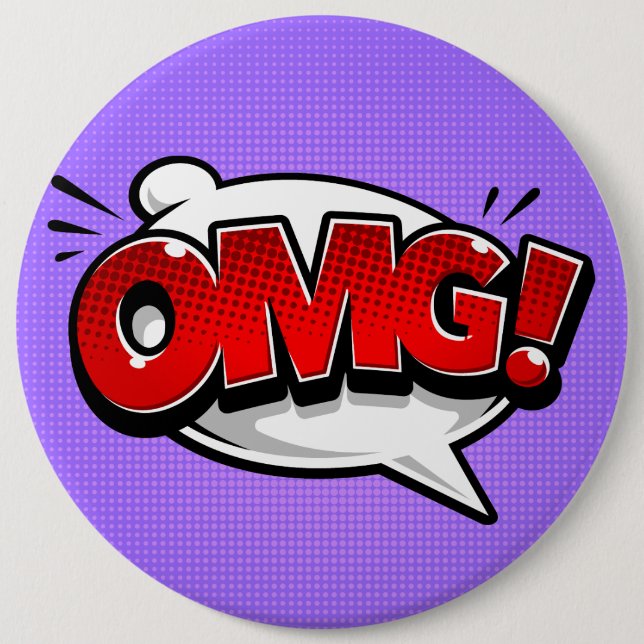 Comic Book OMG! Button (Front)