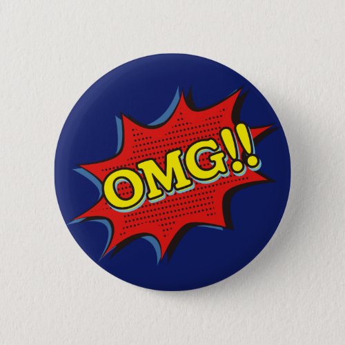 Comic Book OMG Exclamation Speech Bubble Button