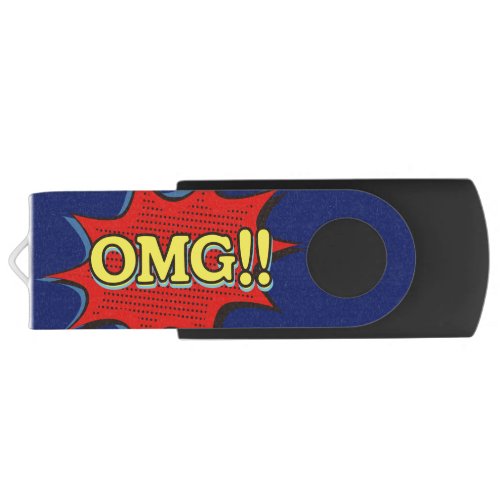 Comic Book OMG Exclamation Speech Bubble Flash Drive