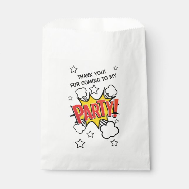 Comic Book PARTY! Favor Bags (Front)