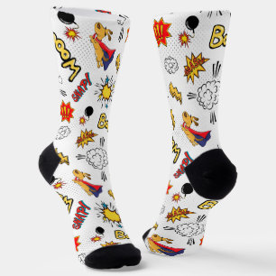 Comic Book Pattern Socks