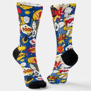 Comic Book Pattern Socks