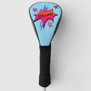 Comic book personalized name unique golf head cove cover