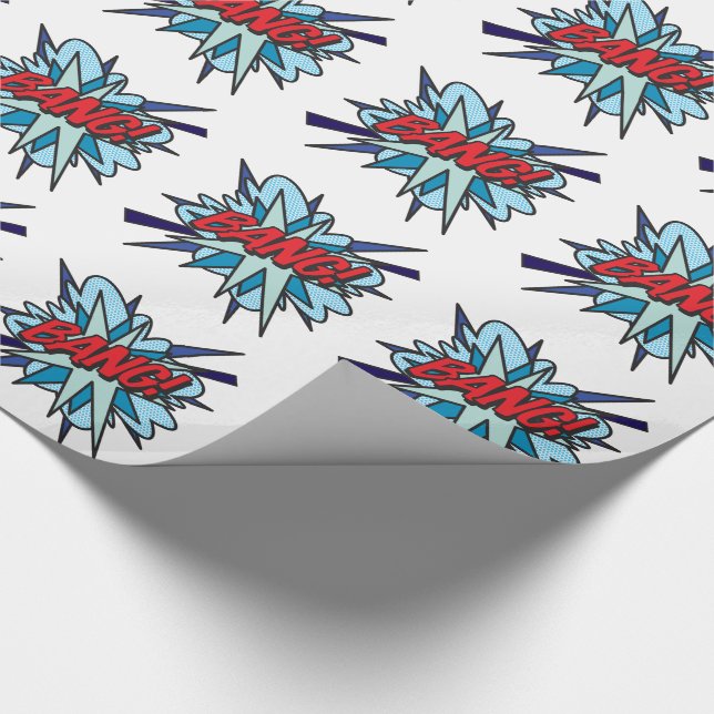 Comic Book Pop Art BANG Wrapping Paper (Corner)