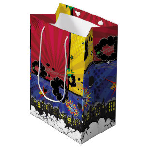 Comic Book Pop Art Birthday Party Colorful Medium Gift Bag