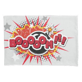 Comic Book Pop Art Boom Explosion Pillow Case