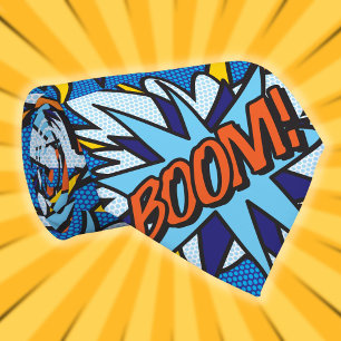 Comic Book Pop Art BOOM Superhero Neck Tie