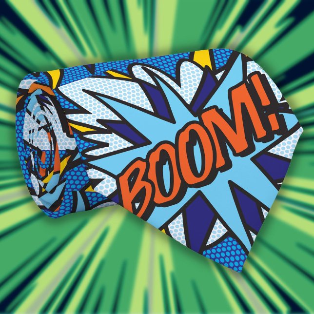 Comic Book Pop Art BOOM Superhero Tie (Comic Book Pop Art BOOM Superhero Tie)
