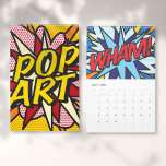 Comic Book Pop Art Calendar<br><div class="desc">Fun trendy superhero comic book popCalenders that are sure to make a cool addition to any room in your home. Treat yourself or someone that you know who loves making a statement with these cool, unique designer calenders. Add some zap pow and wham into your year! Designed by ComicBookPop© at...</div>