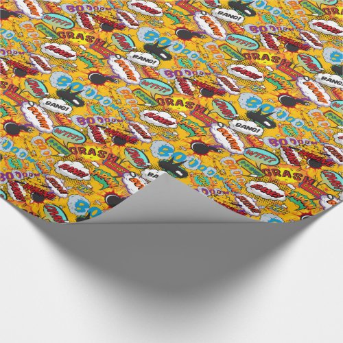 Comic Book Pop Art Explosions Wrapping Paper