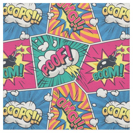 Comic Book Pop Art Fabric