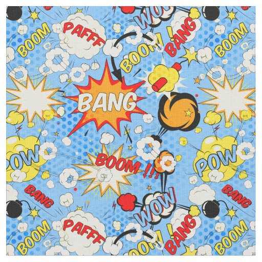 Comic Book Pop Art Fabric