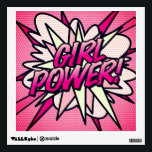 Comic Book Pop Art GIRL POWER Wall Decal<br><div class="desc">A cool,  trendy and fun design that puts the wham zap pow into your decor and day. A great gift for you,  your friends or your family. Designed by ComicBookPop© at www.zazzle.com/comicbookpop*</div>