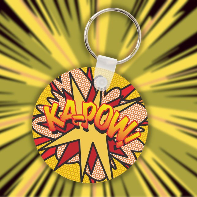 Comic Book Pop Art KA-POW Keychain (Creator Uploaded)