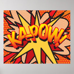 Comic Book Pop Art KA-POW Poster