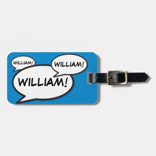 Comic Book Pop Art Name Shout_out Luggage Tag