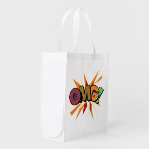 Comic Book Pop Art OMG! Grocery Bag