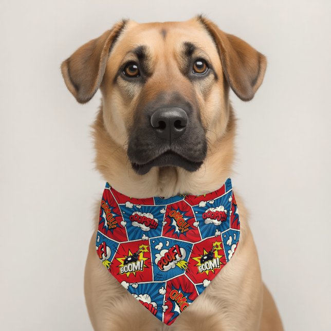 Comic Book Pop Art Pet Bandana Collar (Dog 2)