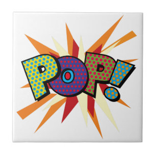 Comic Book Pop Art POP! Ceramic Tile