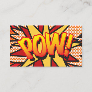 Comic Book Business Cards Zazzle Comic Book Pop Art Pow Business Card