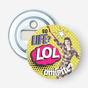Comic Book Pop Art Retro Funny Text Bottle Opener