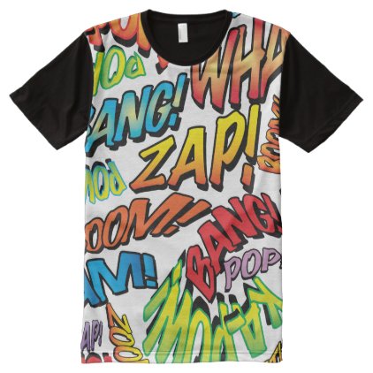 Comic Book Pop Art Sounds All-Over-Print Shirt