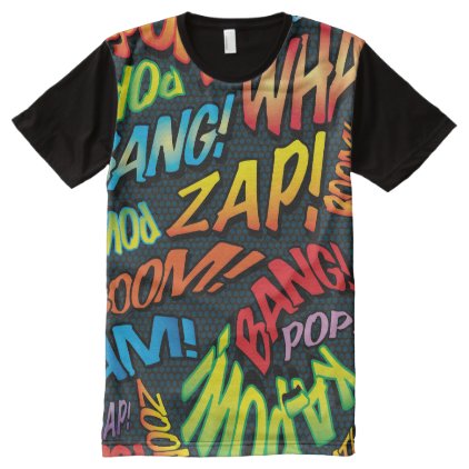 Comic Book Pop Art Sounds All-Over-Print Shirt