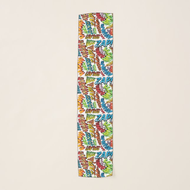 Comic Book Pop Art Sounds Scarf (Front)