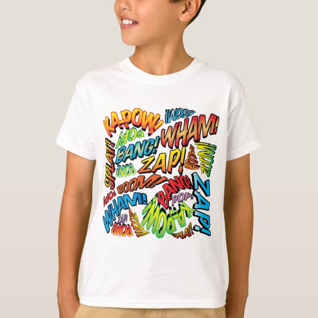 Comic Book Pop Art Sounds T-Shirt (Front)