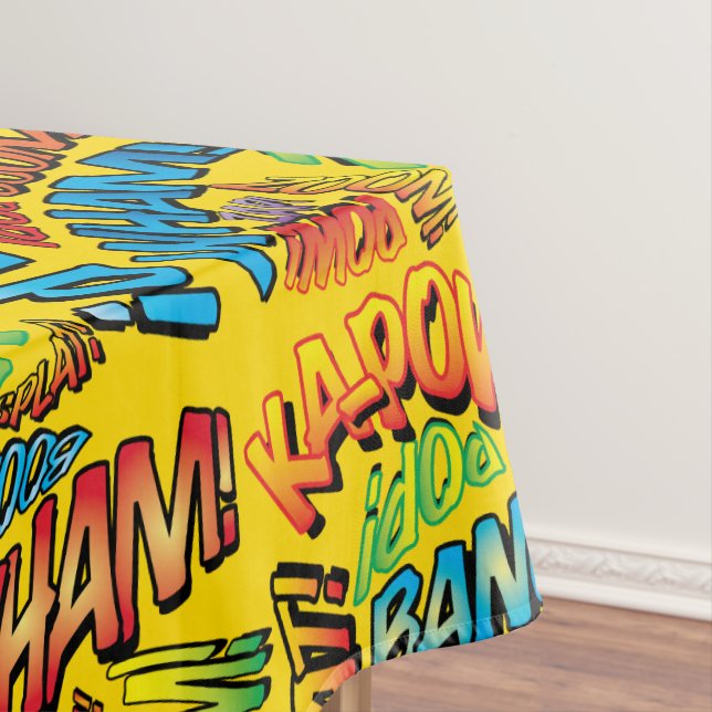 Comic Book Pop Art Sounds Tablecloth (In Situ)