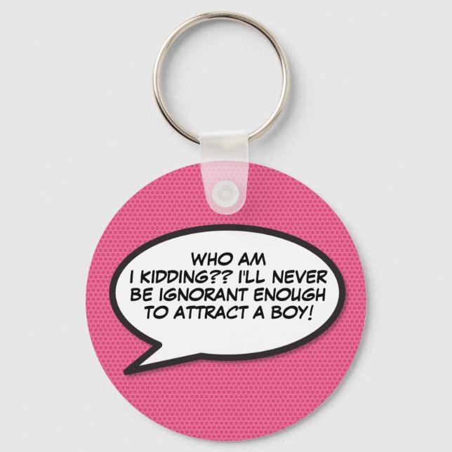 Comic Book Pop Art Speech Bubble Keychain (Front)