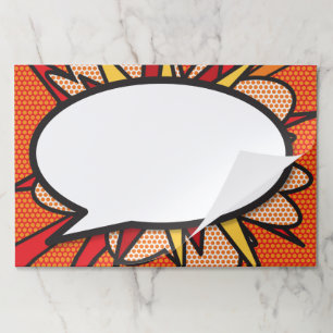 Comic Book Pop Art Speech Bubble Paper Pad