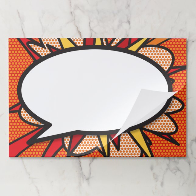 Comic Book Pop Art Speech Bubble Paper Pad (Folded)